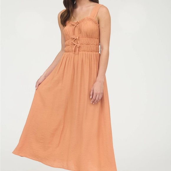 New with tags! Stunning Blu Pepper Peach Maxi Dress - Picture 6 of 7